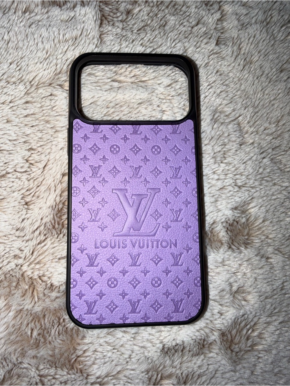 17 pro max Lilac Monogram Leather iPhone Case
